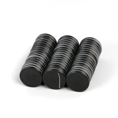 Waterproof Black Rubber Coated Round N52 Neodymium Magnets Epoxy