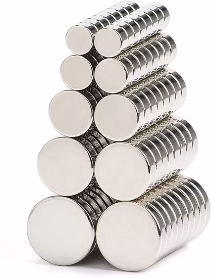 Super Strong N35-N52 Neodymium Cylinder Nickel Coating with Red DOT 3m Adhesive Magnet Disc